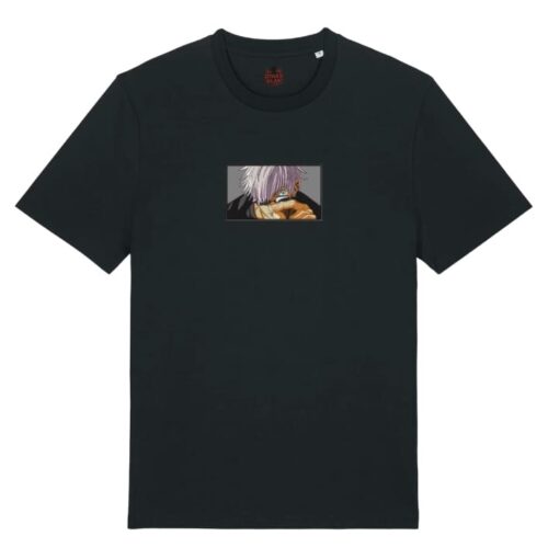 Camiseta Negra Delantera Mirada Infinita Azul - Satoru Gojo Mirada Infinita Azul - Satoru Gojo