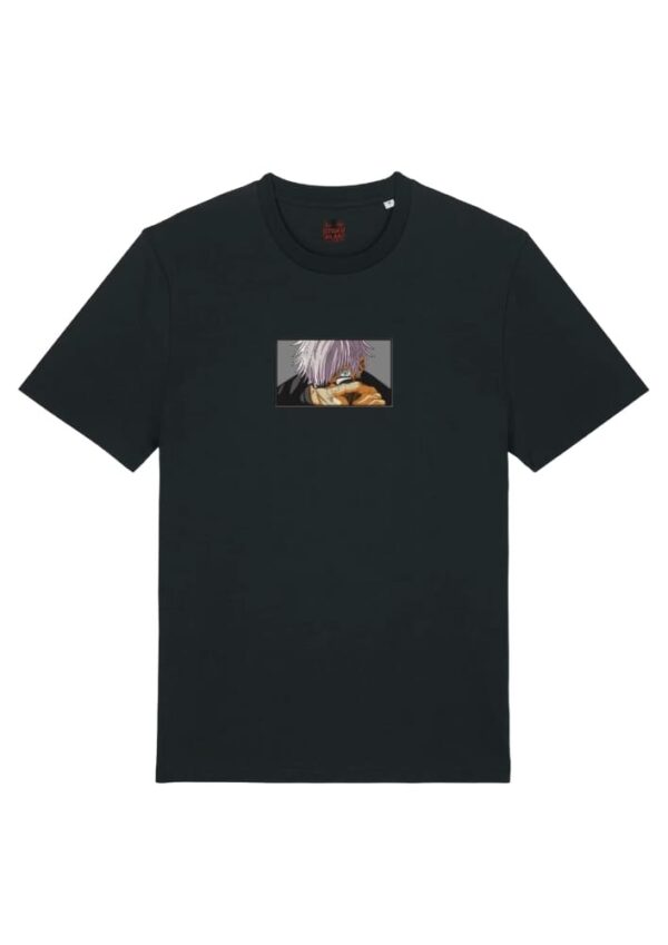 Camiseta Negra Delantera Mirada Infinita Azul - Satoru Gojo Mirada Infinita Azul - Satoru Gojo