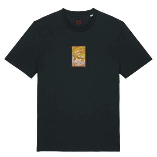 Camiseta Negra Delantera Mirada Saiyan - Goku Mirada Saiyan - Goku