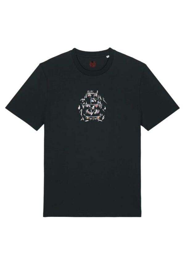 Camiseta Negra Delantera Ojos del Destino - Itachi & Sasuke & Kakashi & Madara & Nagato & Obito Ojos del Destino - Itachi & Sasuke & Kakashi & Madara & Nagato & Obito