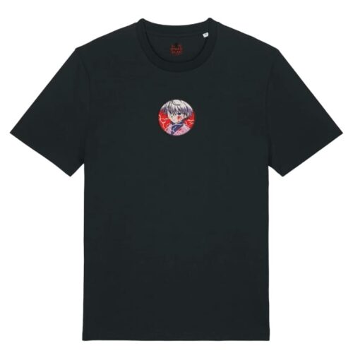 Camiseta Negra Delantera Rayo Carmesí - Killua Zoldyck Rayo Carmesí - Killua Zoldyck