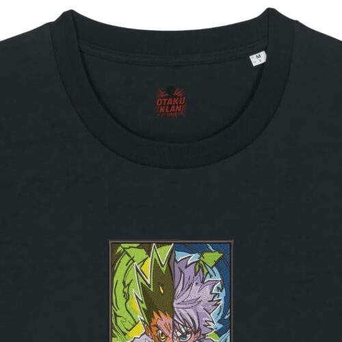 Camiseta Negra Detalle Almas en Contraste - Gon Freecss & Killua Zoldyck Almas en Contraste - Gon Freecss & Killua Zoldyck