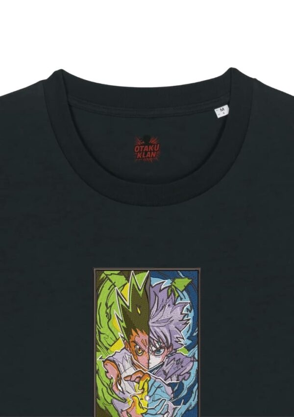 Camiseta Negra Detalle Almas en Contraste - Gon Freecss & Killua Zoldyck Almas en Contraste - Gon Freecss & Killua Zoldyck