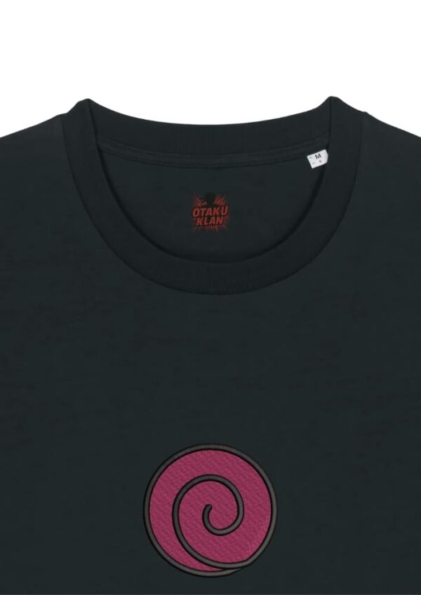 Camiseta Negra Detalle Clan Uzumaki Clan Uzumaki