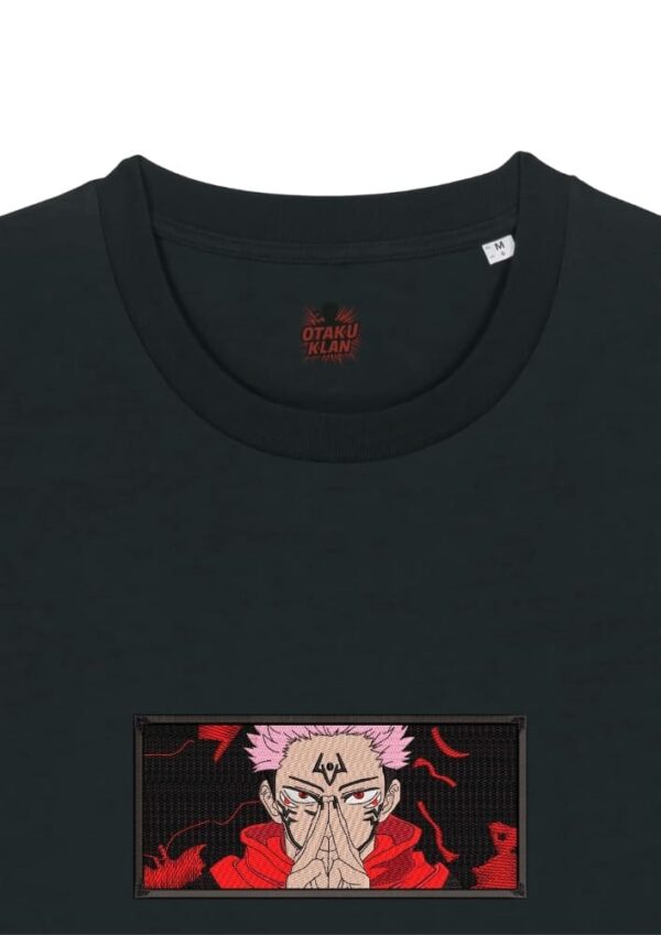 Camiseta Negra Detalle Conjuro Maldito - Ryomen Sukuna Conjuro Maldito - Ryomen Sukuna