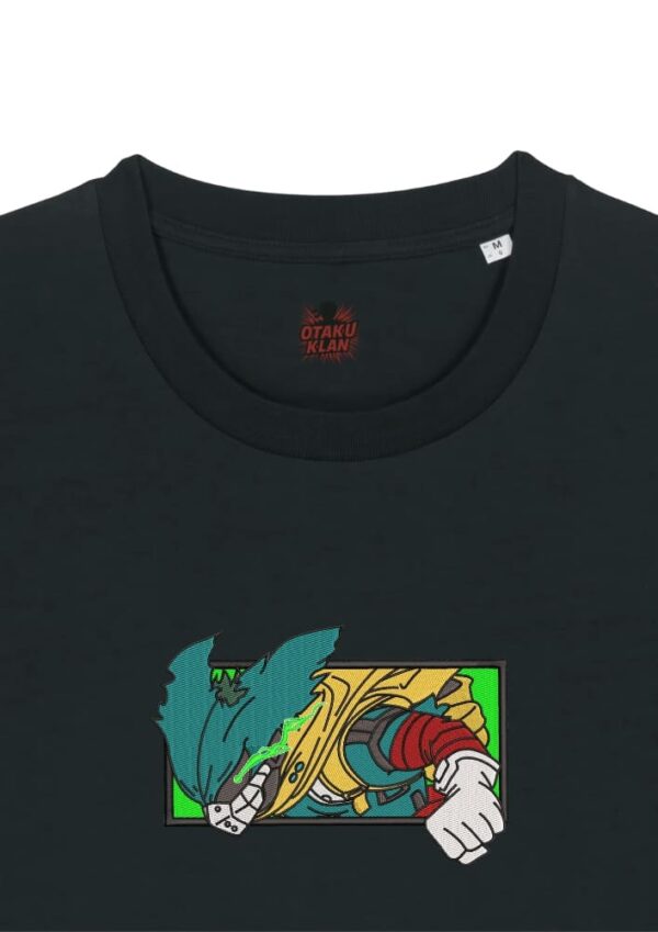 Camiseta Negra Detalle Deku Puño de Poder - Izuku Midoriya (Deku) Deku Puño de Poder - Izuku Midoriya (Deku)