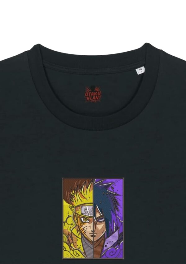 Camiseta Negra Detalle Destino Rival - Naruto Uzumaki & Sasuke Uchiha Destino Rival - Naruto Uzumaki & Sasuke Uchiha
