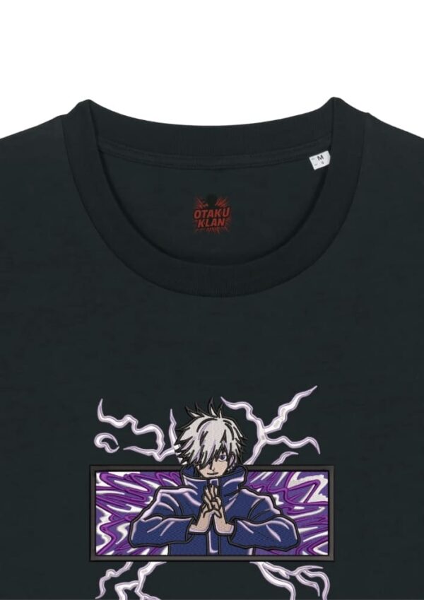Camiseta Negra Detalle Electricidad Satoru - Satoru Gojo Electricidad Satoru - Satoru Gojo