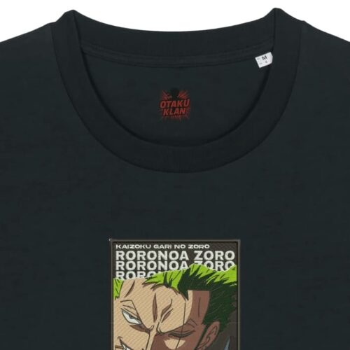 Camiseta Negra Detalle Espada y Sonrisa - Roronoa Zoro Espada y Sonrisa - Roronoa Zoro