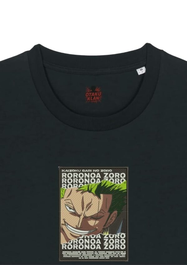 Camiseta Negra Detalle Espada y Sonrisa - Roronoa Zoro Espada y Sonrisa - Roronoa Zoro