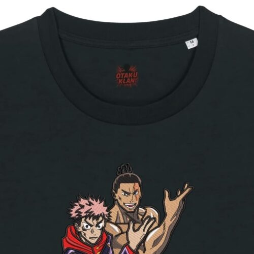 Camiseta Negra Detalle Friends - Yuji Itadori & Aoi Todo Friends - Yuji Itadori & Aoi Todo