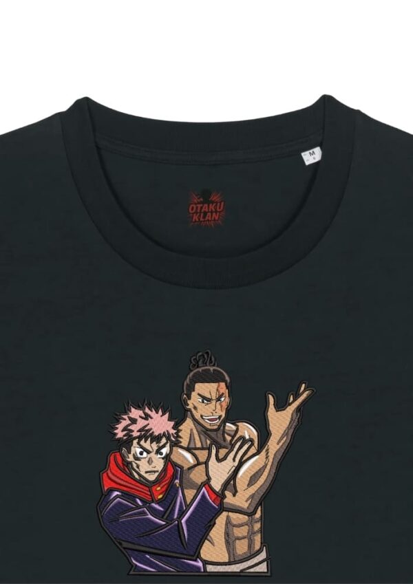 Camiseta Negra Detalle Friends - Yuji Itadori & Aoi Todo Friends - Yuji Itadori & Aoi Todo