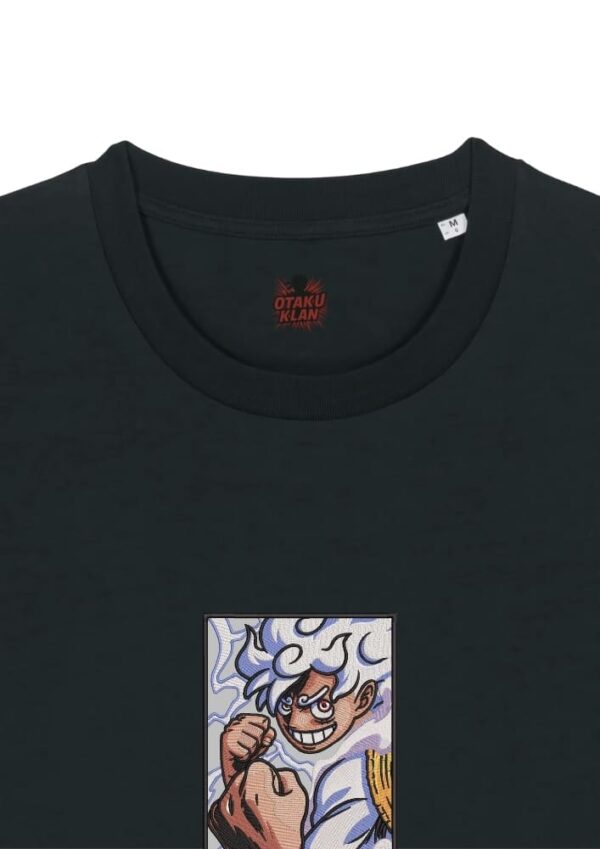 Camiseta Negra Detalle Gear 5 - Monkey D. Luffy Gear 5 - Monkey D. Luffy