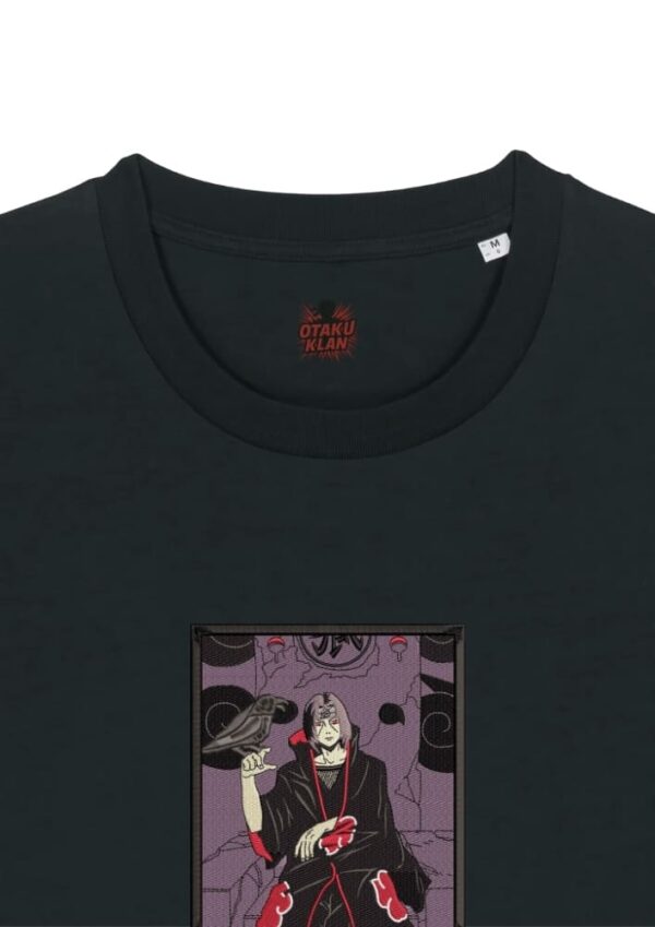 Camiseta Negra Detalle Itachi Cuervo Sharingan - Itachi Uchiha Itachi Cuervo Sharingan - Itachi Uchiha