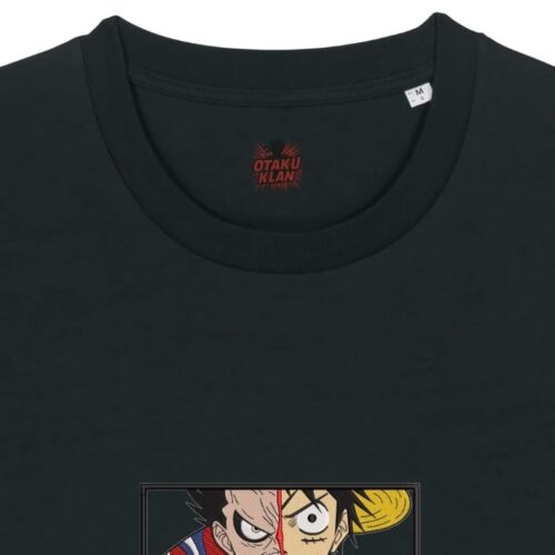 Camiseta Negra Detalle Luffy en dos Caras - Monkey D. Luffy Luffy en dos Caras - Monkey D. Luffy