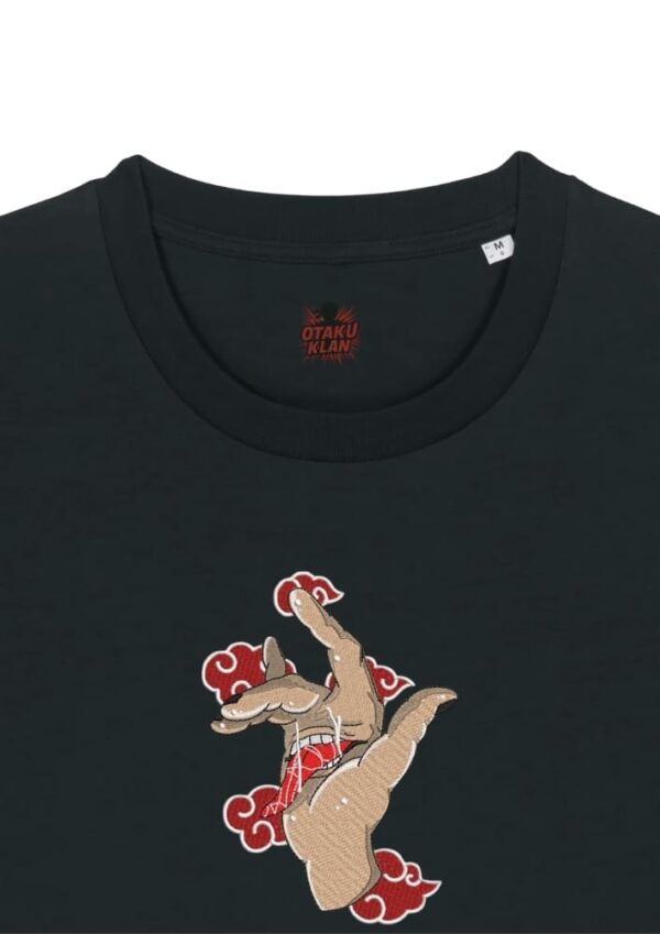 Camiseta Negra Detalle Mano Akatsuki Mano Akatsuki