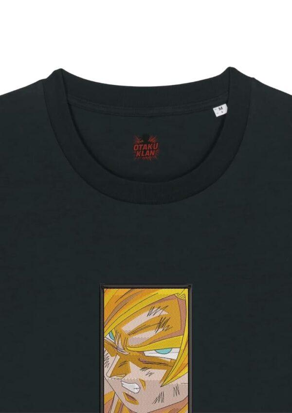Camiseta Negra Detalle Mirada Saiyan - Goku Mirada Saiyan - Goku