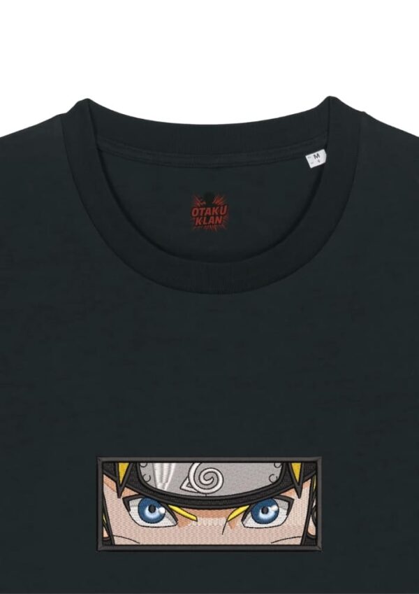 Camiseta Negra Detalle Naruto Eyes - Naruto Uzumaki Naruto Eyes - Naruto Uzumaki