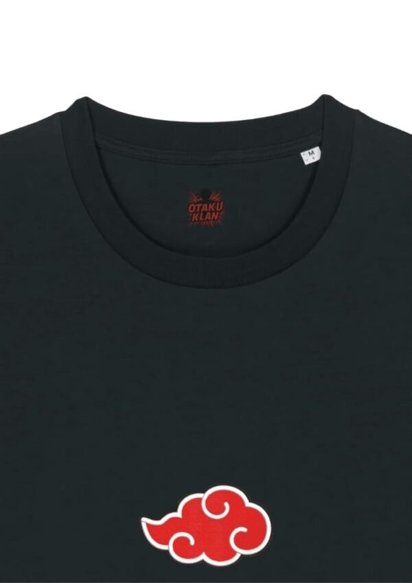 Camiseta Negra Detalle Nube Sangrienta - Miembro de Akatsuki Nube Sangrienta