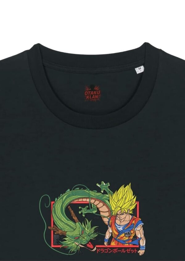Camiseta Negra Detalle Poder Eterno - Goku & Shenron Poder Eterno - Goku & Shenron