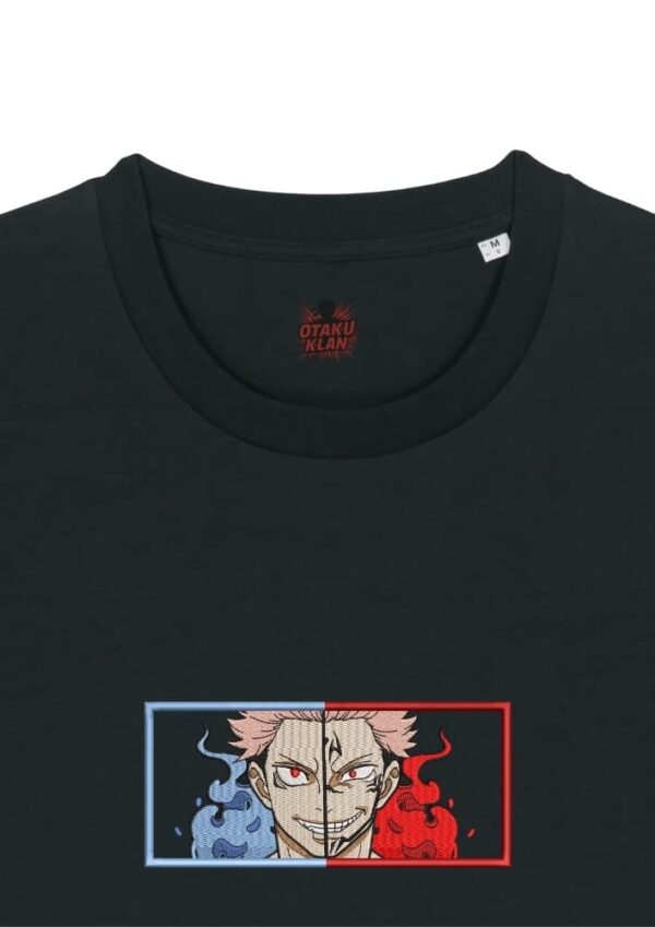 Camiseta Negra Detalle Portador de Sukuna - Yuji Itadori & Ryomen Sukuna Portador de Sukuna - Yuji Itadori & Ryomen Sukuna