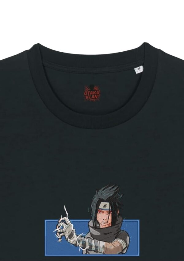 Camiseta Negra Detalle Rayo Sasuke - Sasuke Uchiha Rayo Sasuke - Sasuke Uchiha