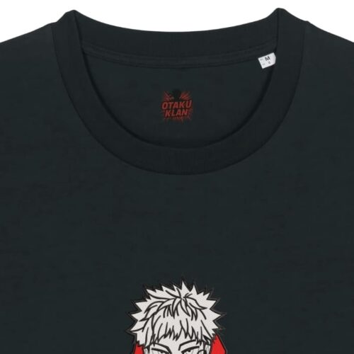 Camiseta Negra Detalle Risa Dual - Yuji Itadori Risa Dual - Yuji Itadori