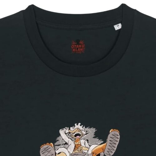 Camiseta Negra Detalle Risa del Dios - Monkey D. Luffy Risa del Dios - Monkey D. Luffy