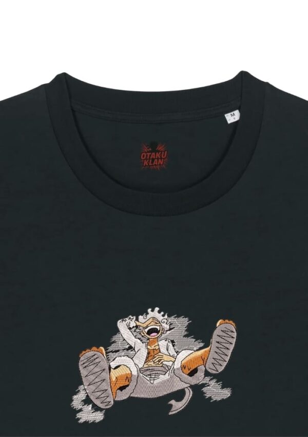 Camiseta Negra Detalle Risa del Dios - Monkey D. Luffy Risa del Dios - Monkey D. Luffy