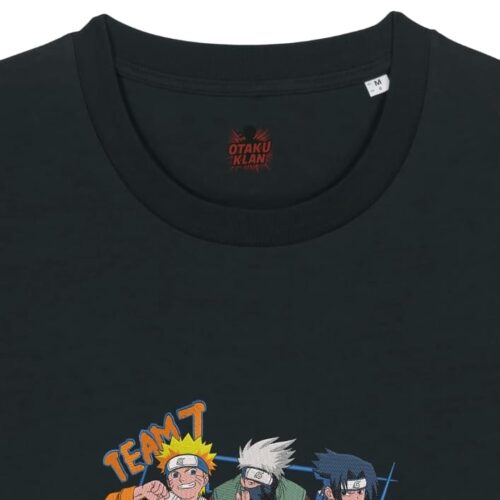 Camiseta Negra Detalle Team 7 - Naruto Uzumaki & Kakashi Hatake & Sasuke Uchiha Team 7 - Naruto Uzumaki & Kakashi Hatake & Sasuke Uchiha
